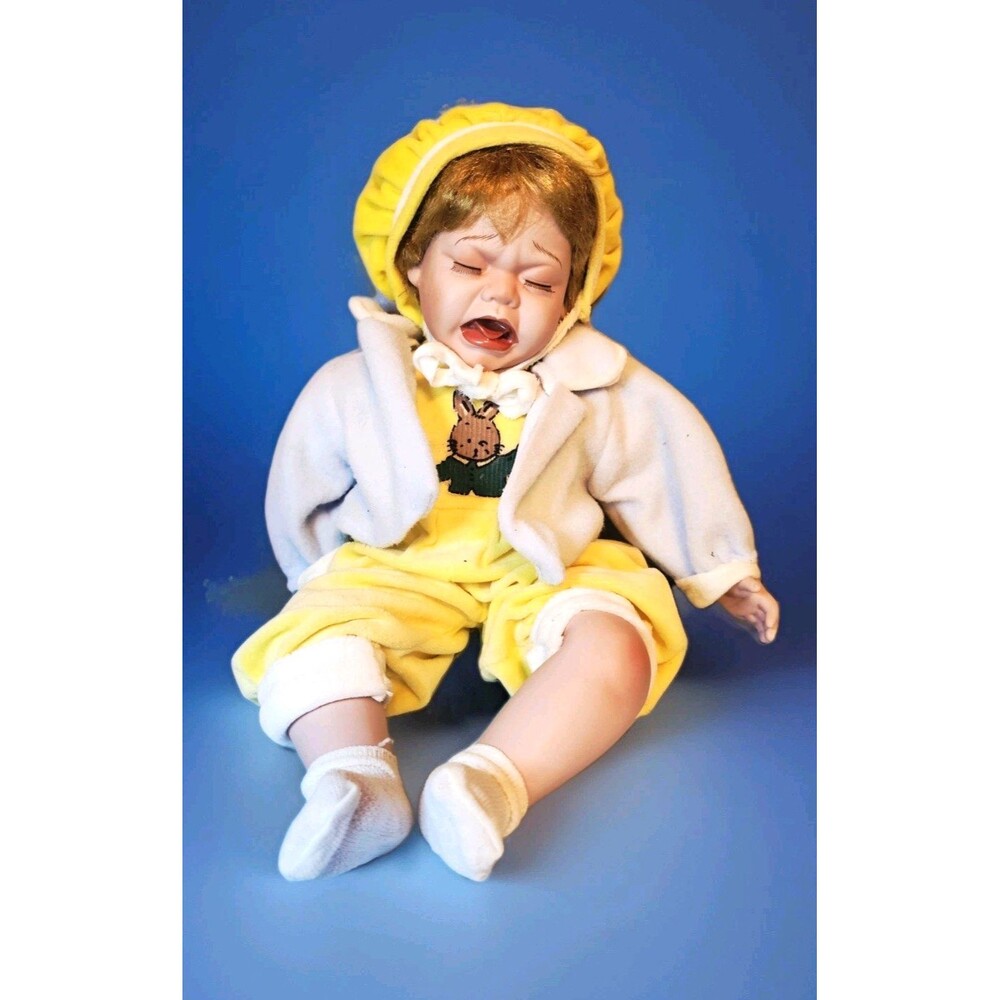 ASHLEY BELLE ✨ Elizabeth Collection Porcelain BOY DOLL Crying Baby 18 JUSTIN? - Picture 1 of 13